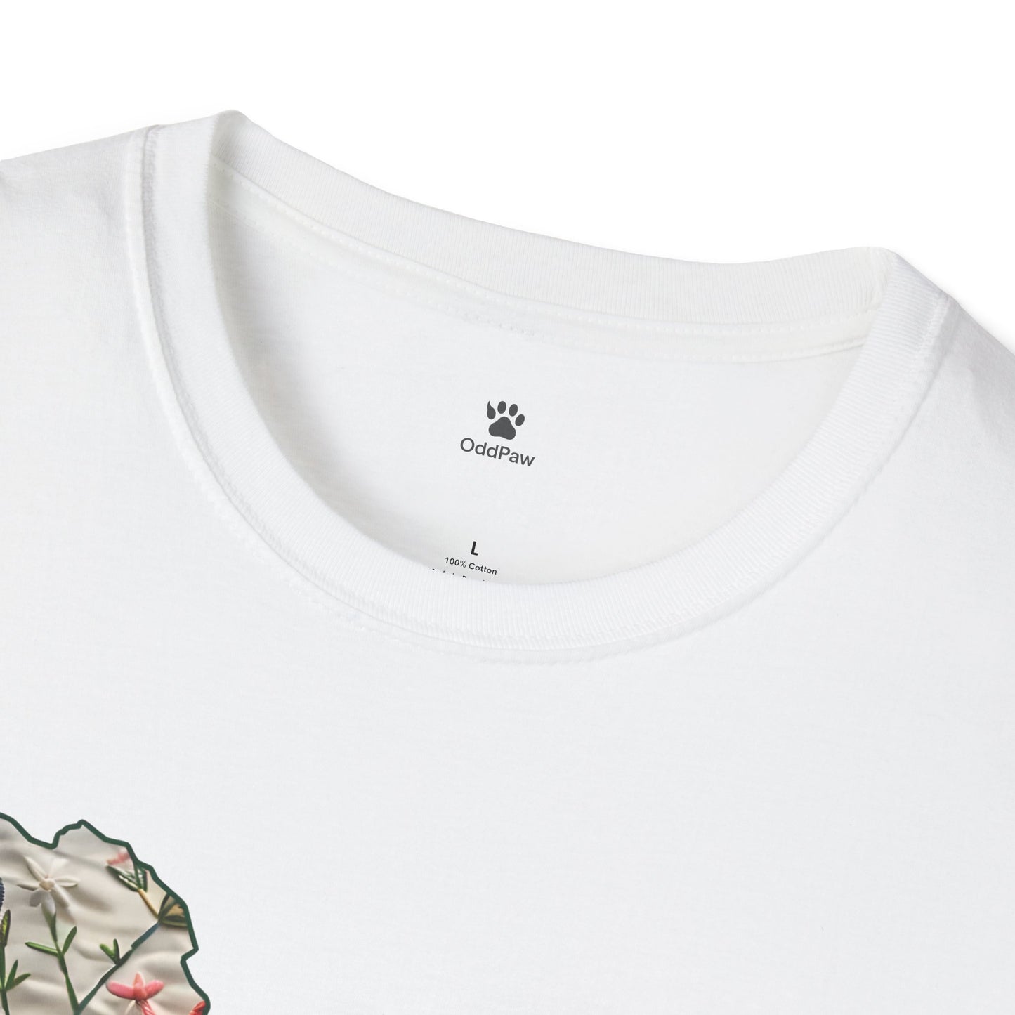Floral Dog Lover T-Shirt - Unisex Softstyle Tee