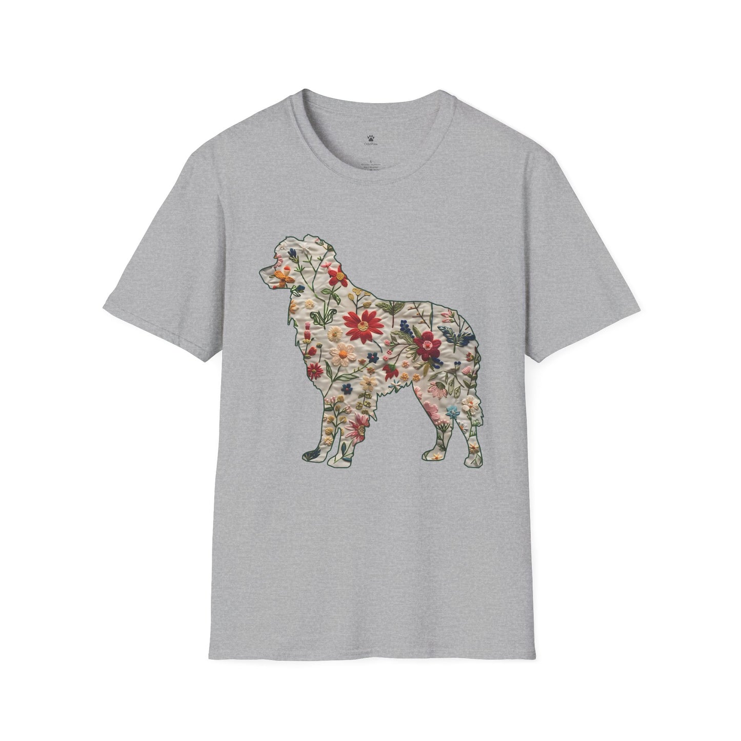 Floral Dog Lover T-Shirt - Unisex Softstyle Tee