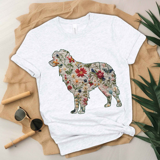 Floral Dog Lover T-Shirt - Unisex Softstyle Tee