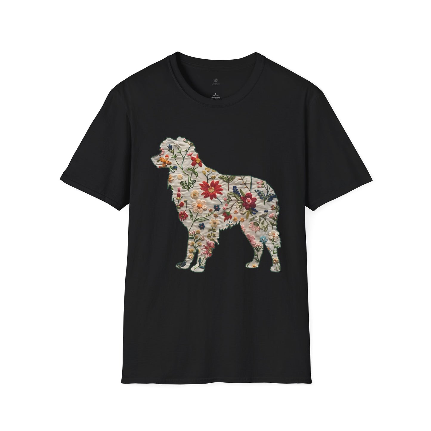 Floral Dog Lover T-Shirt - Unisex Softstyle Tee