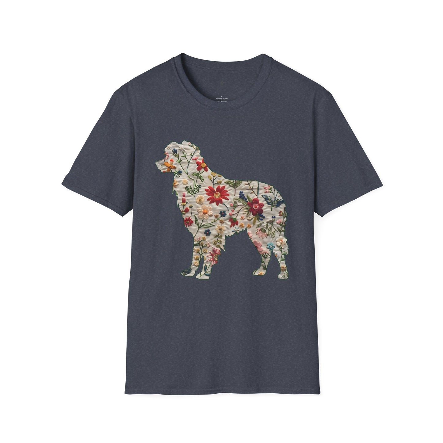 Floral Dog Lover T-Shirt - Unisex Softstyle Tee